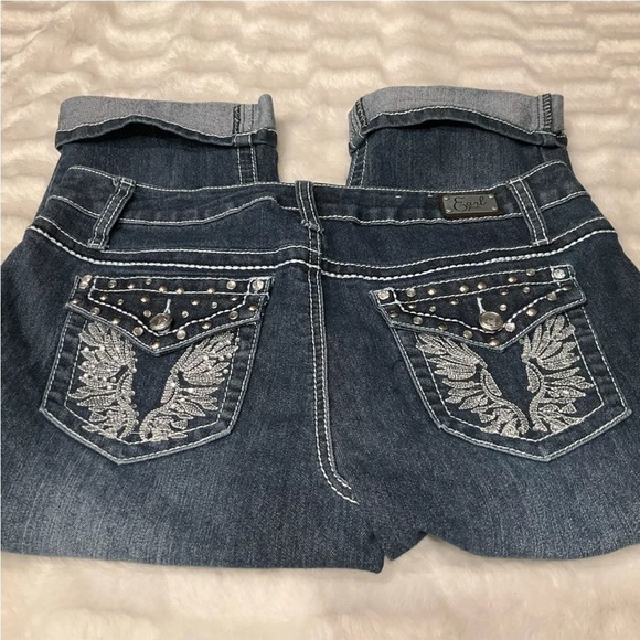 Earl Jeans Women’s   Size 10P  Embellished Rolled Hem Capris - Picture 5 of 9